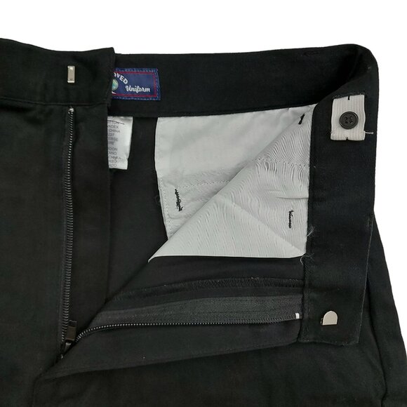 School Approved Uniform Pants Youth 18 Black Flat Front Straight Leg - Picture 4 of 10